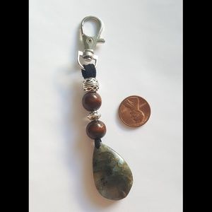 Labradorite key ring / bag charm